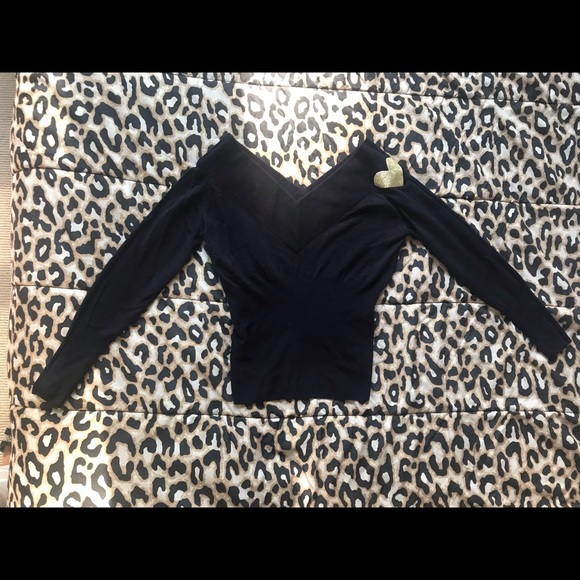 Katharine Hamnett Sweaters - Rare Katharine Hamnett London navy pure new wool fitted sweater